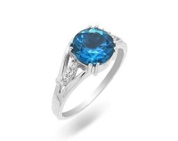 Кольцо из серебра лондон топаз кварц, Скромность