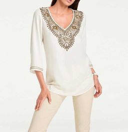 Туника, белая - Ashley brooke фото 3