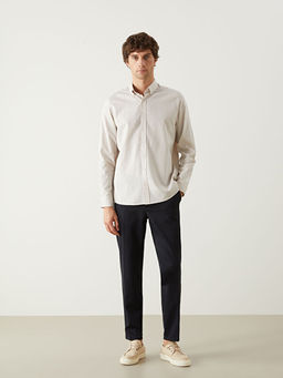 Рубашка Slim Fit Oxford мужская с длинным рукавом