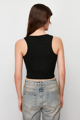 Siyah Cut Out Detayl? Bisiklet Yaka Orme Atlet TWOSS24AL00043