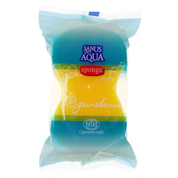 Губка банная для тела Вдохновение 18х10,5х5см, пенополиуретан, плотность 19кг/м3 (Россия) - Домашняя мода фото 4