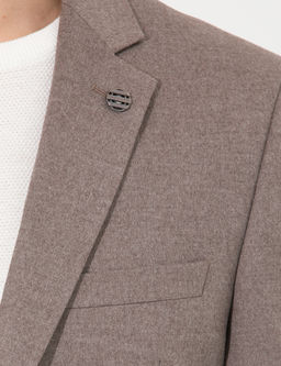A__k Kahverengi Slim Fit Tak_m Elbise