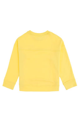 K_z _ocuk Sar_ Bisiklet Yaka Sweatshirt