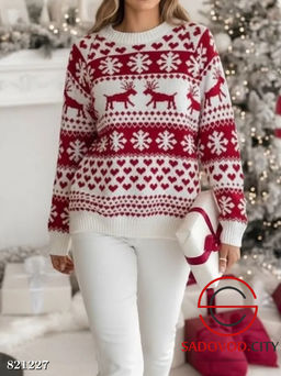 Свитер женский с оленями - Bruno фото 2