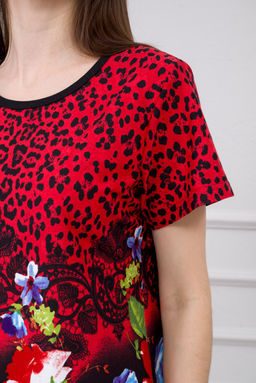 Пижама женская из интерлока Социал красная роза - Амадэль фото 12