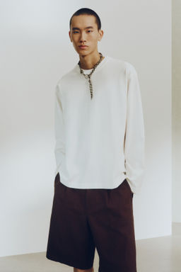 Camiseta de algod?n de manga larga Loose Fit - H&m фото 2