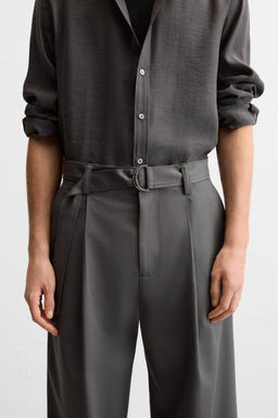 PLEATED TROUSERS WITH BELT - Zara фото 24