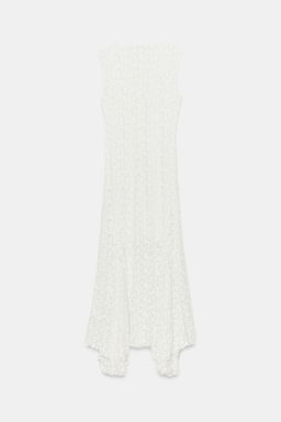 VESTIDO LARGO ENCAJE / Blanco roto - Zara фото 6