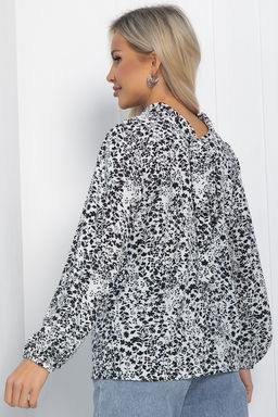 Блуза Ален (черно-белая) Б11391 - Lt collection фото 2