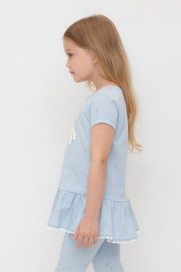 Crockid _ КР 302746-1/голубой,любимые ромашки к563 блузка (туника) для дев  фото 5