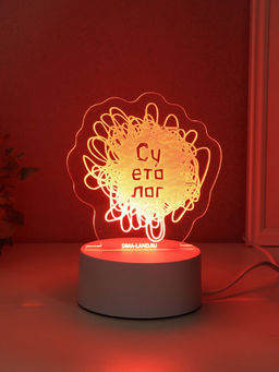 Светильник 3D RISALUX «Суетолог», LED-ночник, RGB, от сети, 9.5×13.2×14.6 см