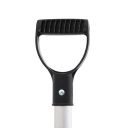 Лопата пластиковая, ковш 410 × 440 мм, с алюминиевой планкой, алюминиевый черенок с V-ручкой, «Метель»