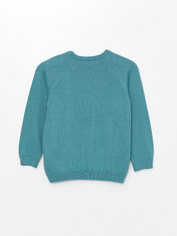 Bisiklet Yaka Uzun Kollu Erkek Bebek Triko Kazak