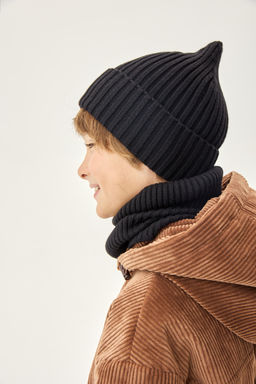 Комплект шапка и снуд 12м21526 черный