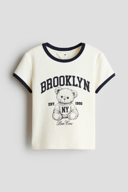 Camiseta de algod?n con motivo estampado
