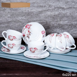 Чайный набор 12 предметов 220 мл картон / GB220/GD55-6A (6916) /уп 8/ серия Чайная роза - Галеонтрейд фото 10