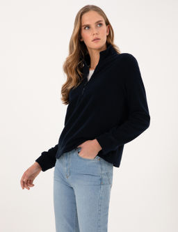 Lacivert Comfort Fit Sweatshirt