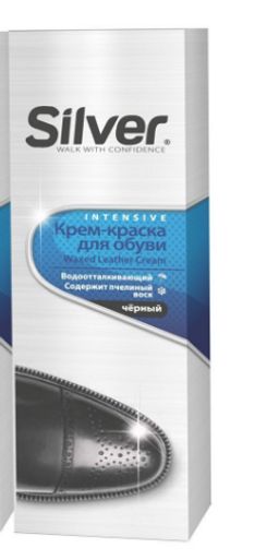 СИЛЬВЕР крем-краска д/обуви тюбик 75мл Черный