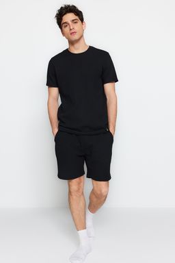 TRENDYOL MAN Siyah Regular Fit Sortlu Pijama Tak?m? TMNSS23PT00036 - Trendyolmilla фото 12