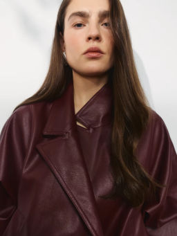 Куртка-бомбер из искусственной кожи с отложным воротником ZR2604102201-76 / Zarina  фото 3