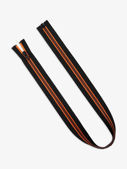 Цена за 10 шт. Молния «Трактор», №5, разъёмная, замок автомат, 70 см, чёрная, оранжевая