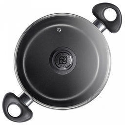 Kumir Кастрюля с антипригарным покрытием 2,5л, д20см, h8,6см, s2,5мм, штампованный алюминий, стеклянная крышка, бакелитовые ручки (Россия) - Домашняя мода фото 3