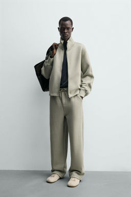 PANTAL?N JOGGER INTERLOCK RELAXED FIT / Menta