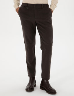 Kahverengi Slim Fit Flanel Dokulu Kuma_ Pantolon - Pierre cardin фото 2