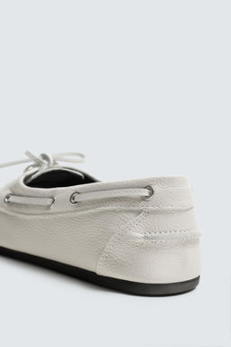 ZAPATO N?UTICO PIEL / Blanco Crudo - Zara фото 6