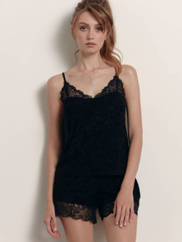 CONTE Топ с кружевом для дома INSOMNIA LHW 1436 black black