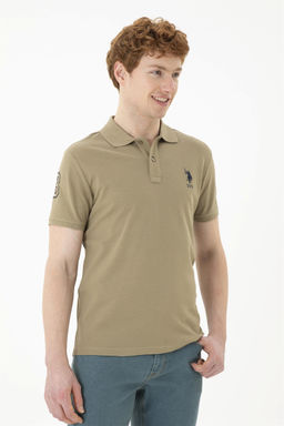 Мужская базовая футболка цвета хаки - U.s. polo assn фото 3