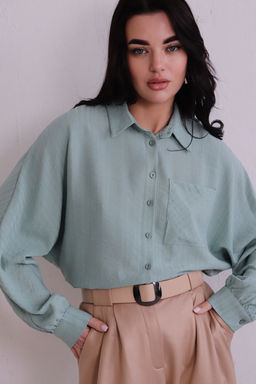 11163 Рубашка мятная из вискозы