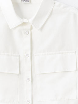 Basic K?sa Kollu K?z ?ocuk Crop G?mlek - Waikiki фото 3