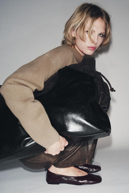 LEATHER BALLET FLATS LIMITED EDITION - Zara фото 3