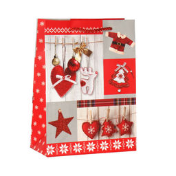 Цена за 12 шт. Пакет подарочный 18х24х8.5 / 362-52-S /уп 12/720/Новый год - ГалеонТрейд фото 4