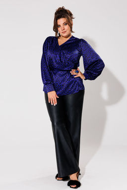 Блуза ANELLI 1735 индиго лео  фото 7