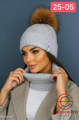 Комплект шапка + снуд для девушки - Bruno фото 11