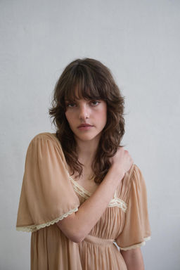 VESTIDO COMBINADO ENCAJE / Rosa palo - Zara фото 3