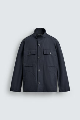 SOBRECAMISA ESTRUCTURA BOLSILLOS / Marino - Zara фото 8