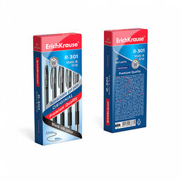 Цена за 12 шт. Ручка гелевая автоматическая ErichKrause R-301 Original Gel Matic&Grip 0.5, цвет чернил синий (в коробке по 12 шт.)  фото 8