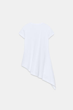 ASYMMETRIC SHORT SLEEVE T-SHIRT - Zara фото 17