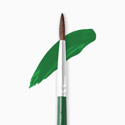 Цена за 10 шт. Кисть из волоса пони круглая № 2, ARTLAVKA (Короткая ручка)  фото 2