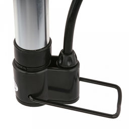 Насос велосипедный, ручной 33х12,5х3,3см, Т-образная ручка с фиксатором шланга, складная металлическая подножка, двойная насадка под авто- и велониппели, три адаптера, длина шланга 39см, алюминий/пластик, в пакете на картоне (Китай) - Домашняя мода фото 4