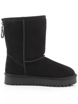 04-PAYH17-1Z BLACK Угги женские (натуральная замша, 100% шерсть)