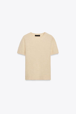 100% CASHMERE SHORT SLEEVE JUMPER - Zara фото 7