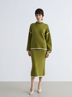 Yar?m Bal?k?? Yaka Kad?n Triko Kazak