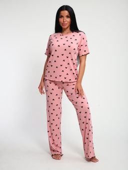 Пижама с брюками (01063, розовый)