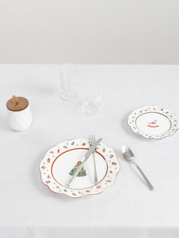 Скатерть, 160х160 см, полиэстер, бело-серебристая, Floe - Anna lafarg фото 3