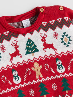 Bisiklet Yaka Uzun Kollu Y?lba?? Temal? Erkek Bebek Tak?m