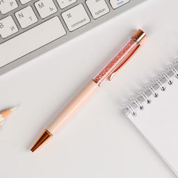 Ручка шариковая, синяя паста, 1.0 мм, с шейкером, металл Ты совершенна - Artfox фото 3